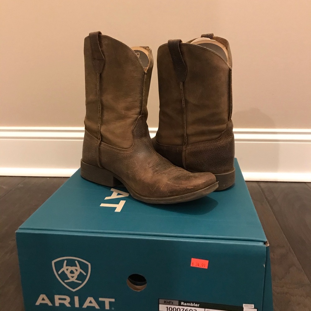 Ariat Brown Cowboy Boots Boys